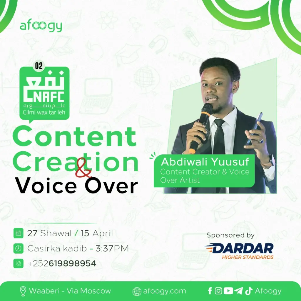 Nafc #2 (Shawaal)|| Content Creation & Voice Over